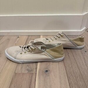 Tommy Hilfiger cream canvas sneakers Sz 11 #sneakers #lifestyle